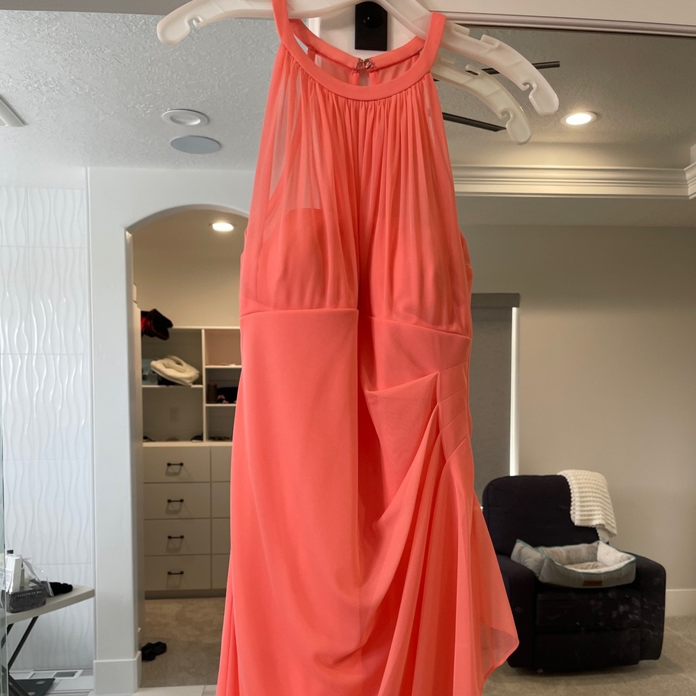 Coral bridesmaids dress
